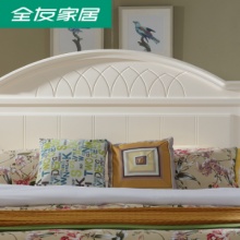 全友家居 韩式田园木质室家具1.8米板式床