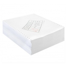 得力（deli）珊瑚海白色电脑打印纸S241-1-1/2S一联二等分整张撕边80列电脑打印纸 （色序：全白 1000页/箱）