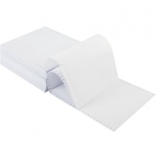 得力（deli）珊瑚海S241-2-1/2二联二等分整张电脑打印纸80列白色不撕边 1000页/箱