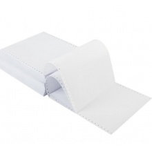 得力（deli）珊瑚海白色电脑打印纸S241-2二层整张80列 （不撕边 色序：全白 1000页/箱）